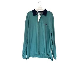 L.L. Bean Men's Green Casual Traditional Fit Long Sleeve Polo Shirt Size XXL